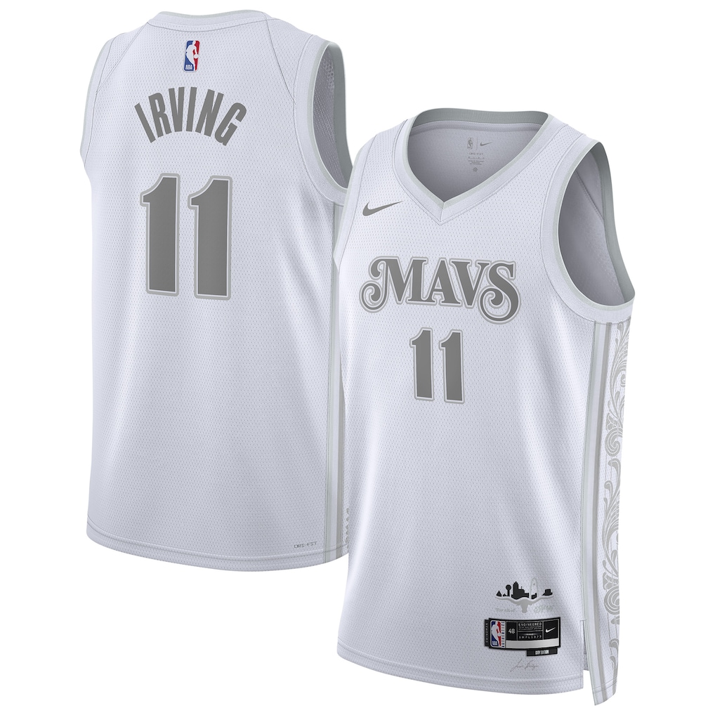 Unisex Dallas Mavericks Kyrie Irving White 2024/25 Swingman  Jersey - City Edition