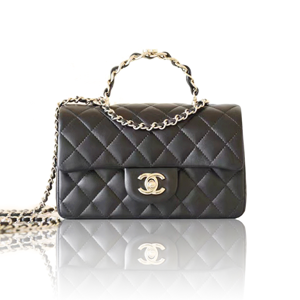 Chanel   bag with handle and flap bags（10A Mirror Version）