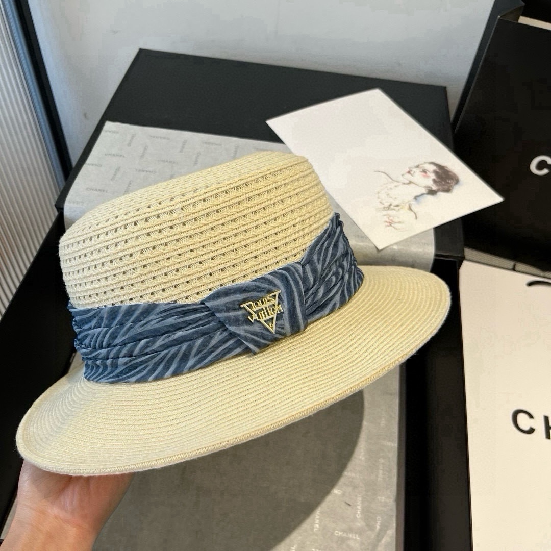 TOP Louis Vuitton LV Straw Hat - 3 Colors
