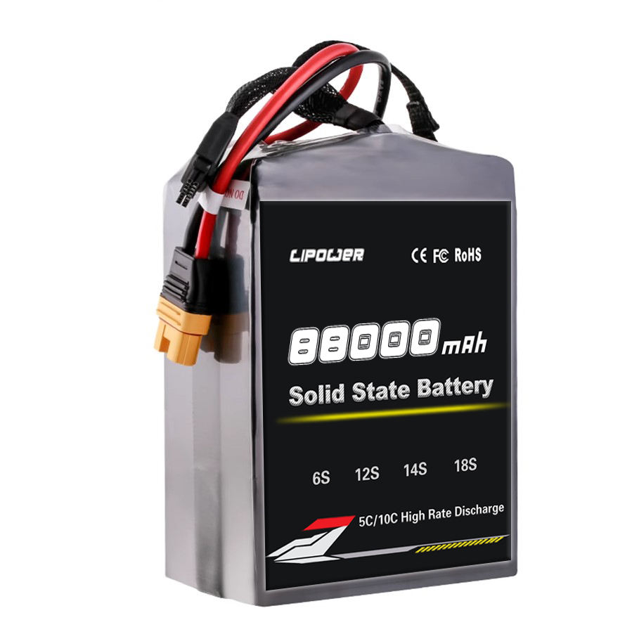 semi-solid drone battery pack 5C 22.2V 35000~88000mAh with XT60/XT90 plug - lipowbattery