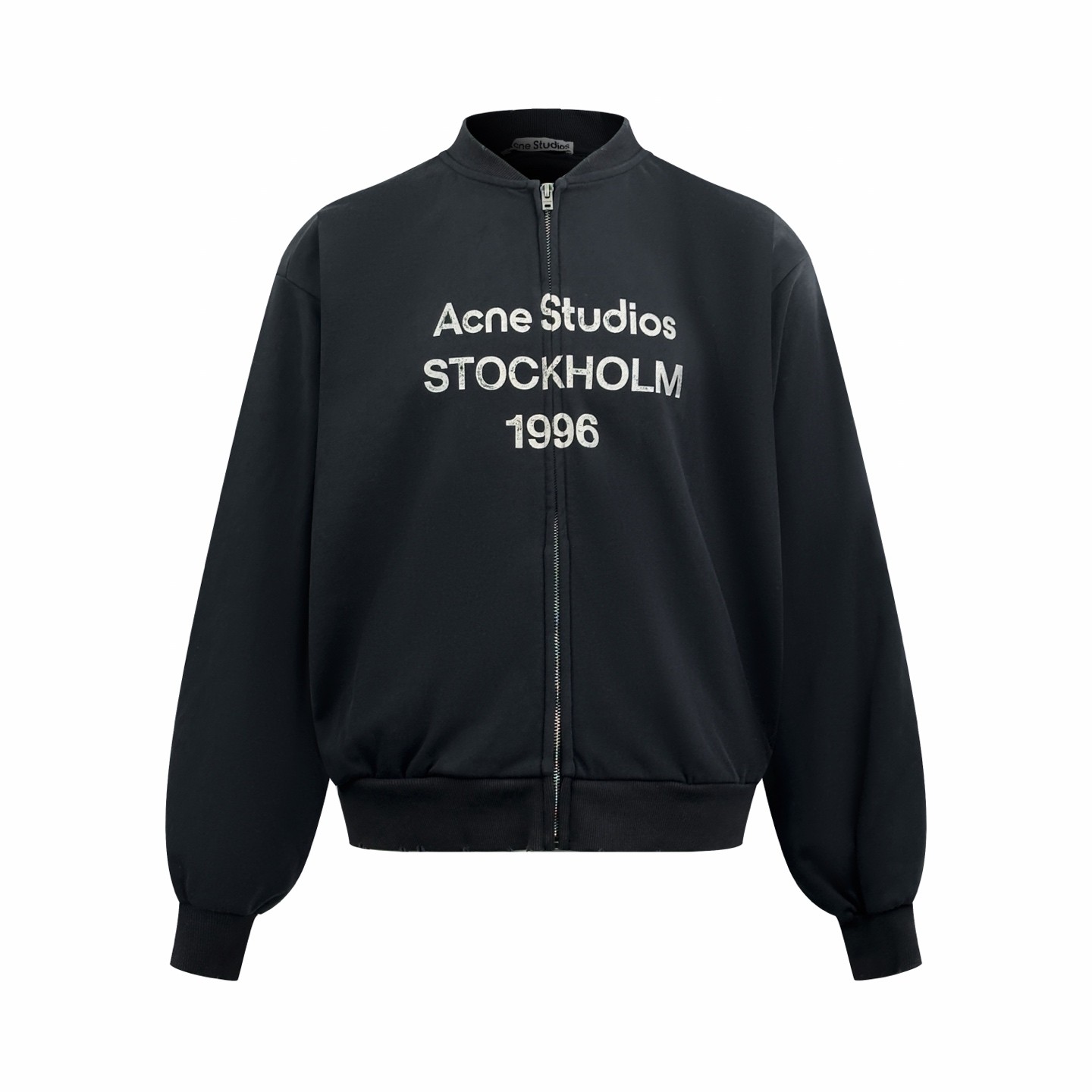 Acne Studios 喷绘做旧徽标棒球领夹克