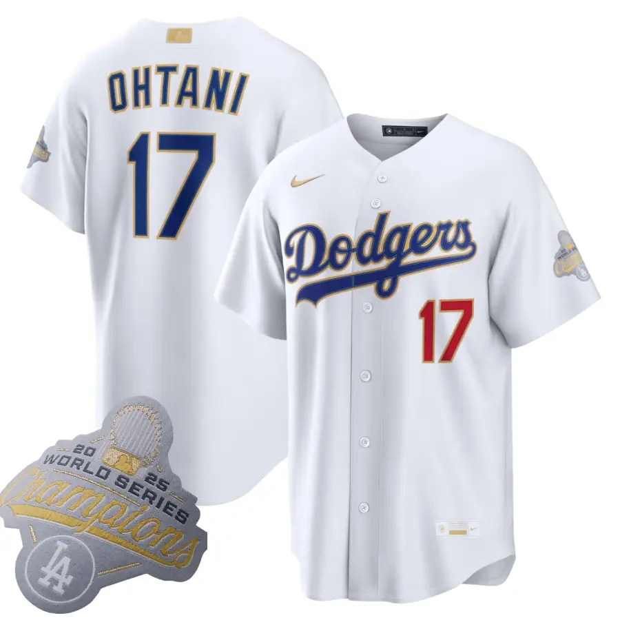 Los Angeles Dodgers Shohei Ohtani White 2026 Gold Collection Jersey