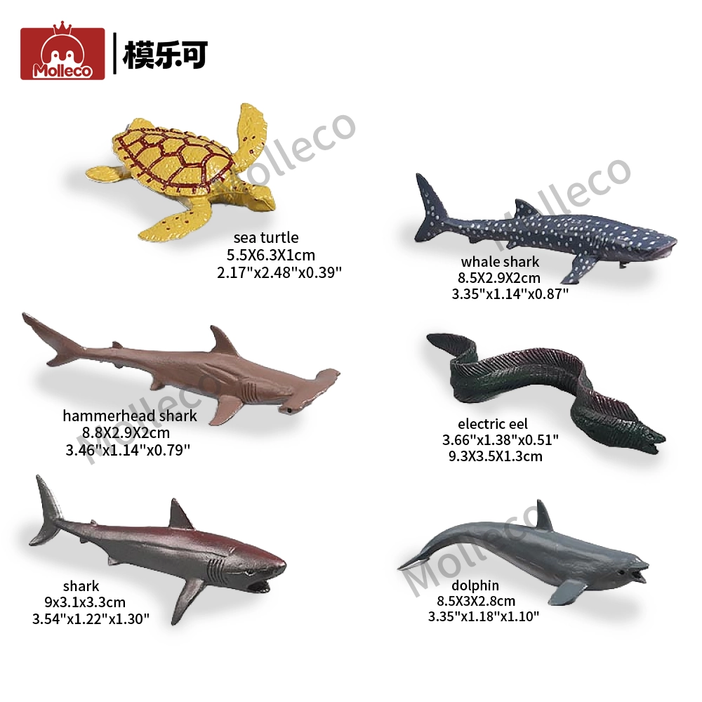 Molleco Marine Animal Figure Toys for Kids and Children Electric Eel CP104