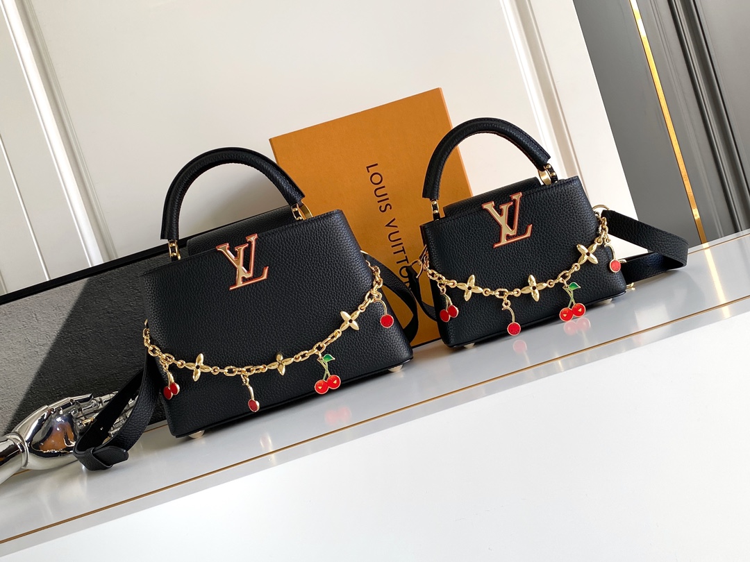 TOP Louis Vuitton LV Capucines Bag 21cm/27cm - Black