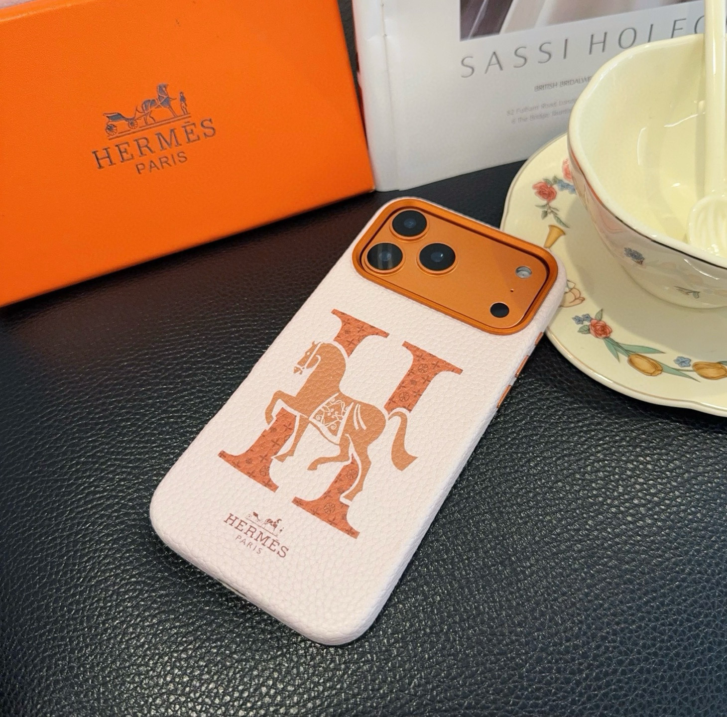 TOP HERMES Iphone Phone Case - Beige
