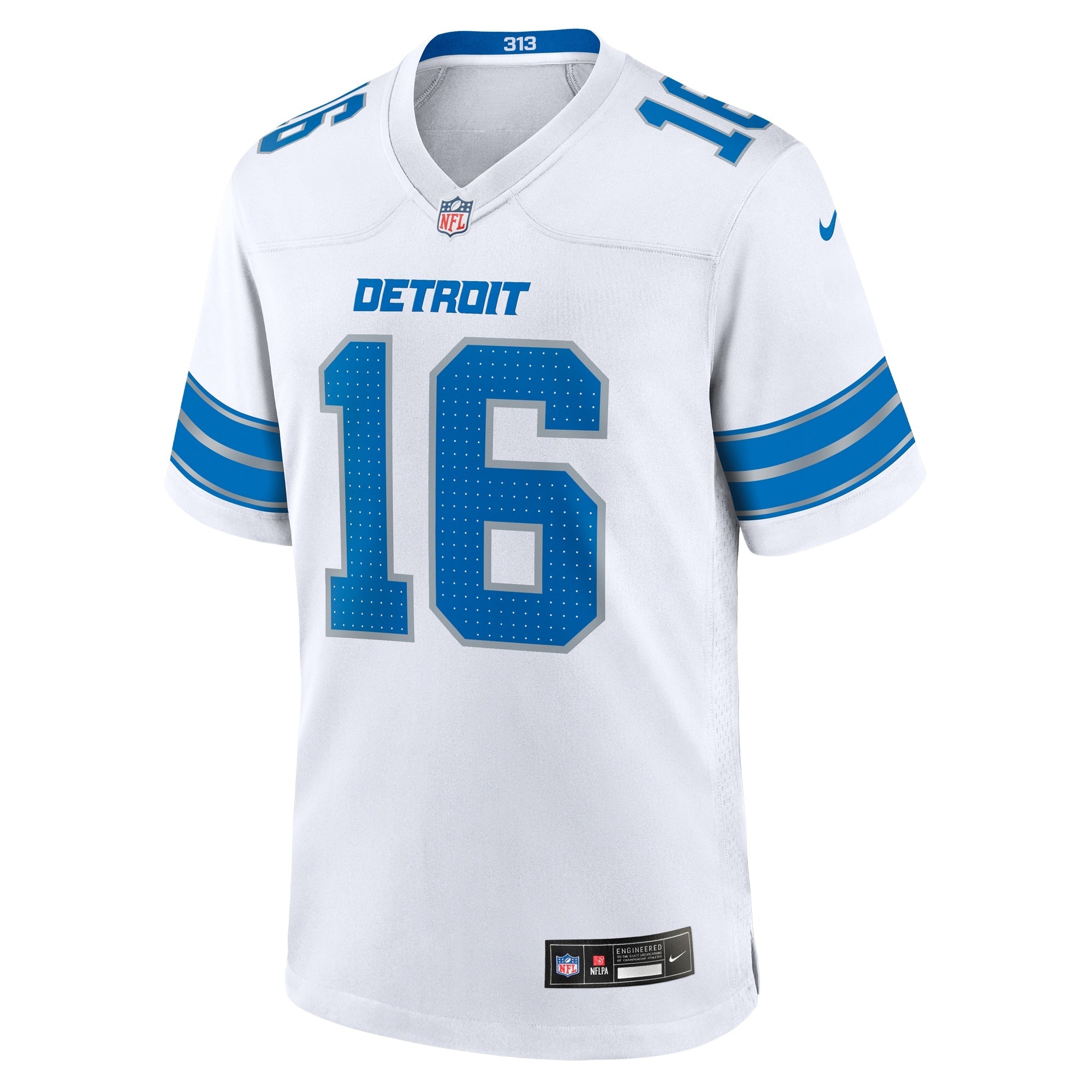 Jared Goff Detroit Lions  Game Jersey - White
