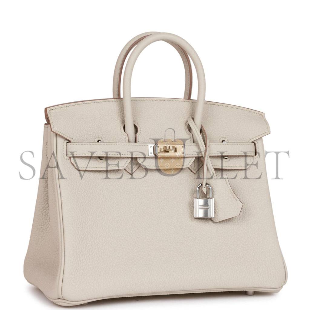 HERMES BIRKIN 25 TOGO PALLADIUM HARDWARE (25*20*13cm)