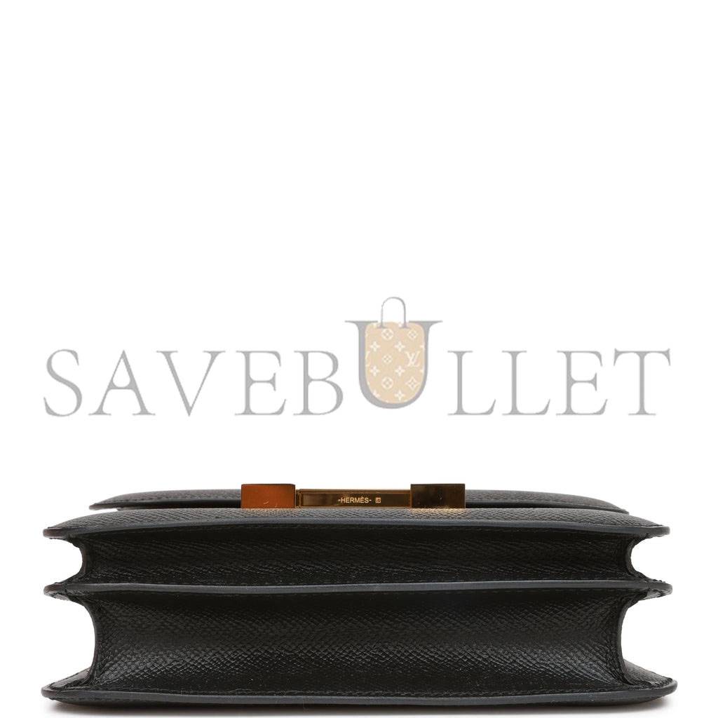 Hermes Constance 18 Black Epsom Gold Hardware