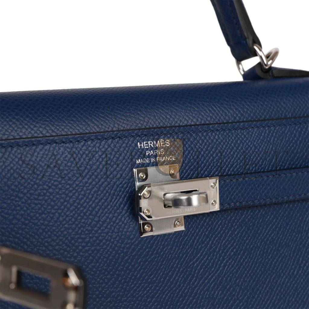 HERMES KELLY 25 EPSOM PALLADIUM HARDWARE (25*17*7cm)