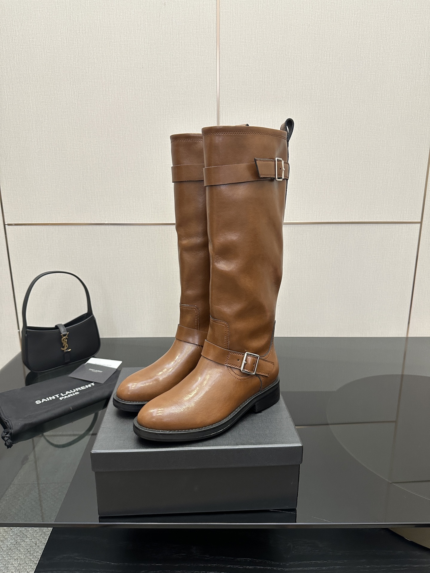 TOP Yves Saint Laurent YSL Long Boots Calfskin - 3 Colors