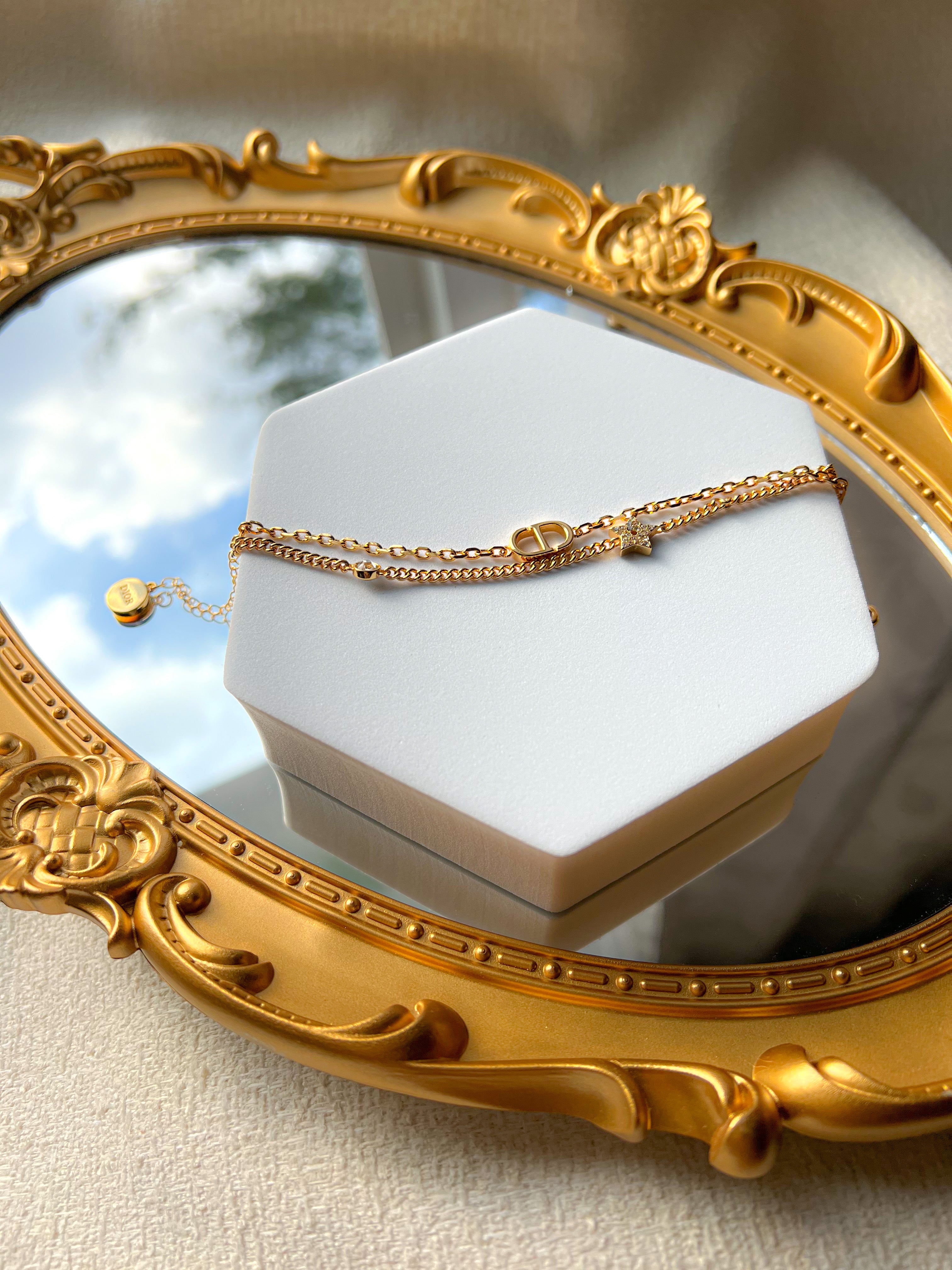 TOP Christian Dior Petit Double Bracelet - Gold