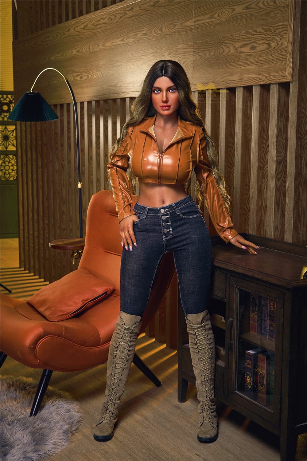 165cm/5ft5 G-cup Silicone Sex Doll – S17 Luna Dark tanned