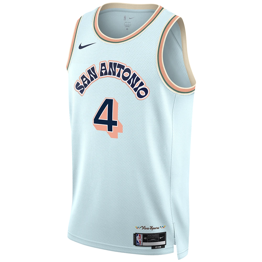 San Antonio Spurs De'Aaron Fox Light Blue 2024/25 Swingman Jersey - City Edition