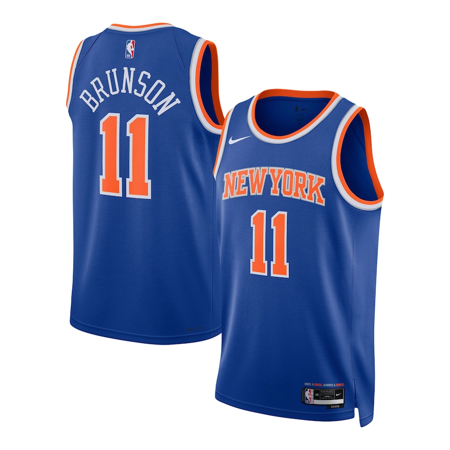 Jalen Brunson New York Knicks Blue Icon Edition Swingman Jersey