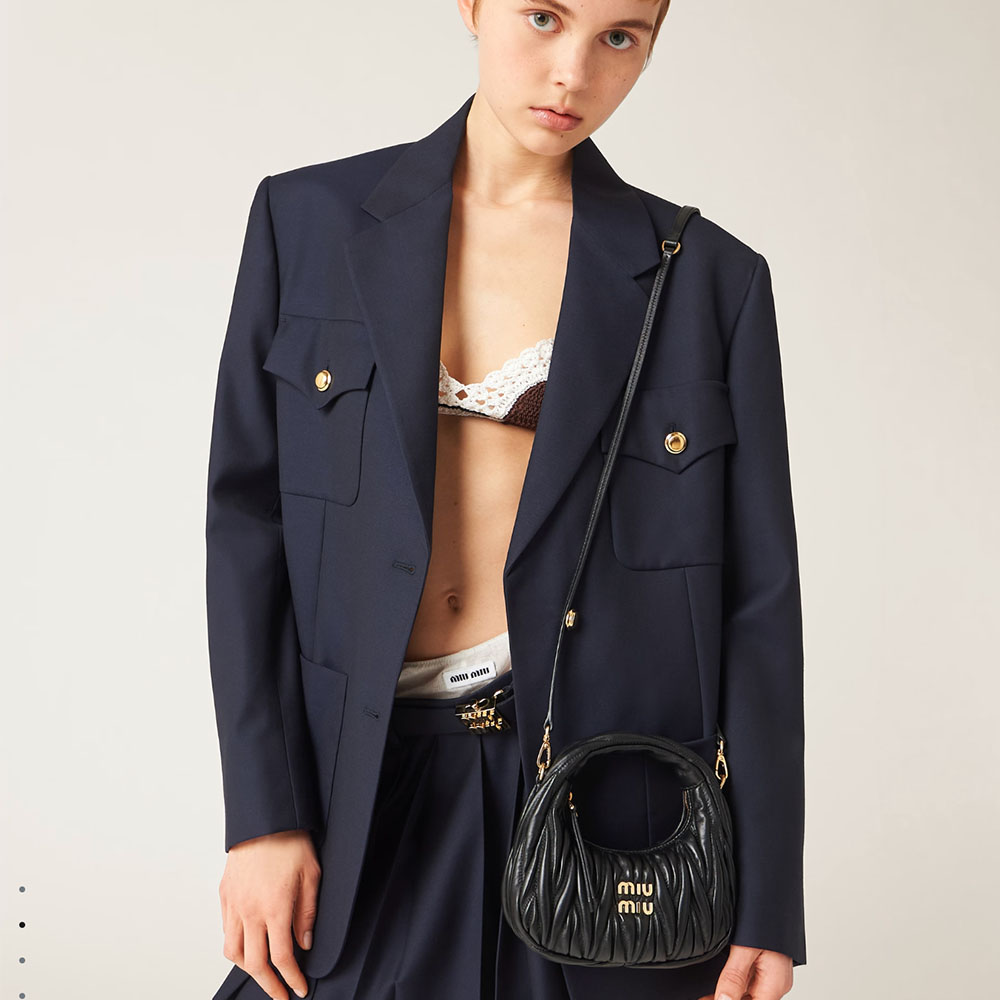 MIU MIU Wander matelassé hobo bag Mini&Small (Replica)