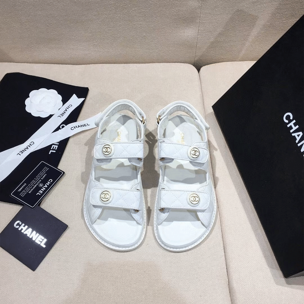 Chanel  Flat Velcro sandals Slide（Replica）