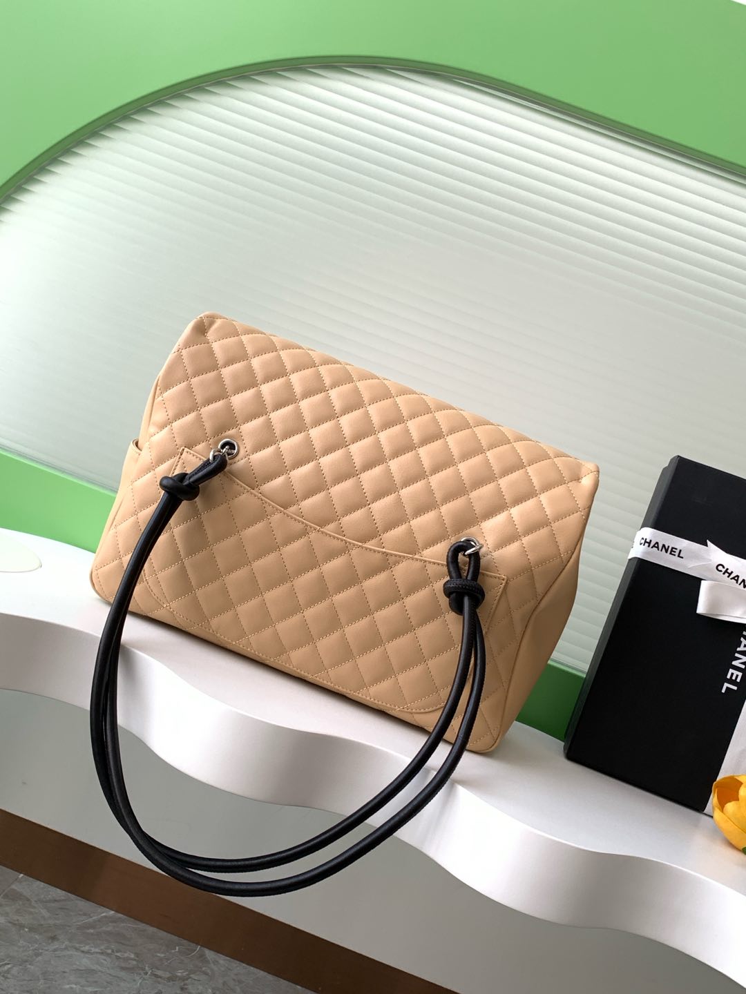 TOP CHANEL Cambon Flap Tote Bag Leather 24x33x11cm - 2 Color
