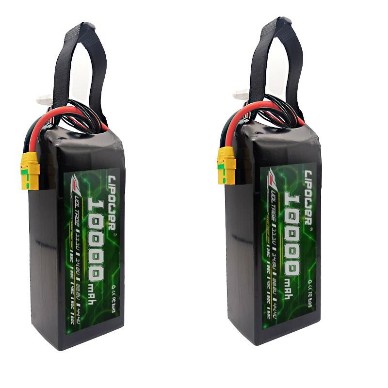 Drone battery 10000mAh 11.1/22.2V 4S 6S RC FPV plane quadcopter lithium battery - lipowbattery