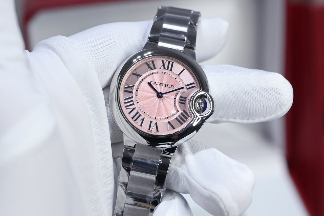 TOP Cartier Ballon Bleu Watch - Pink Dial