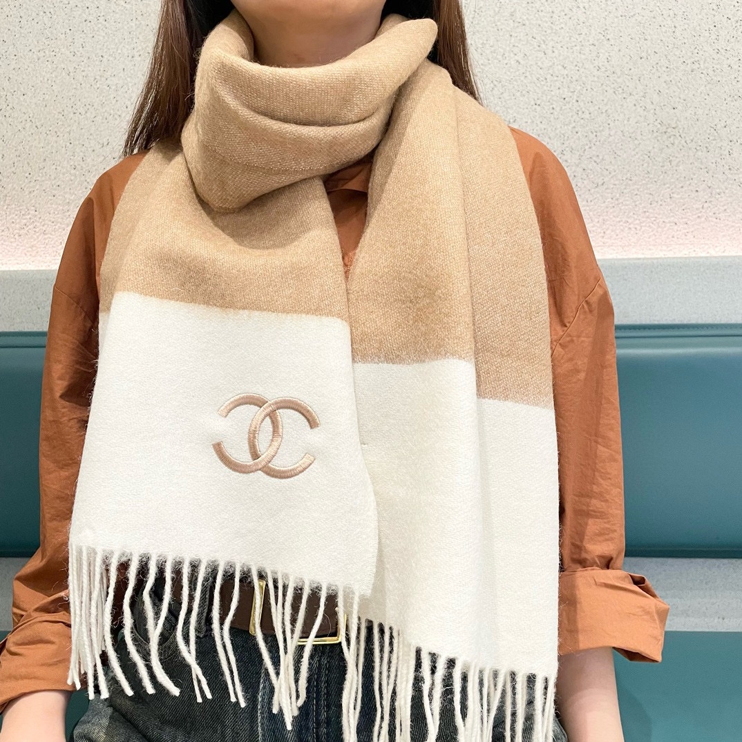 TOP CHANEL CC  Scarf 32X180cm - 3 Colors
