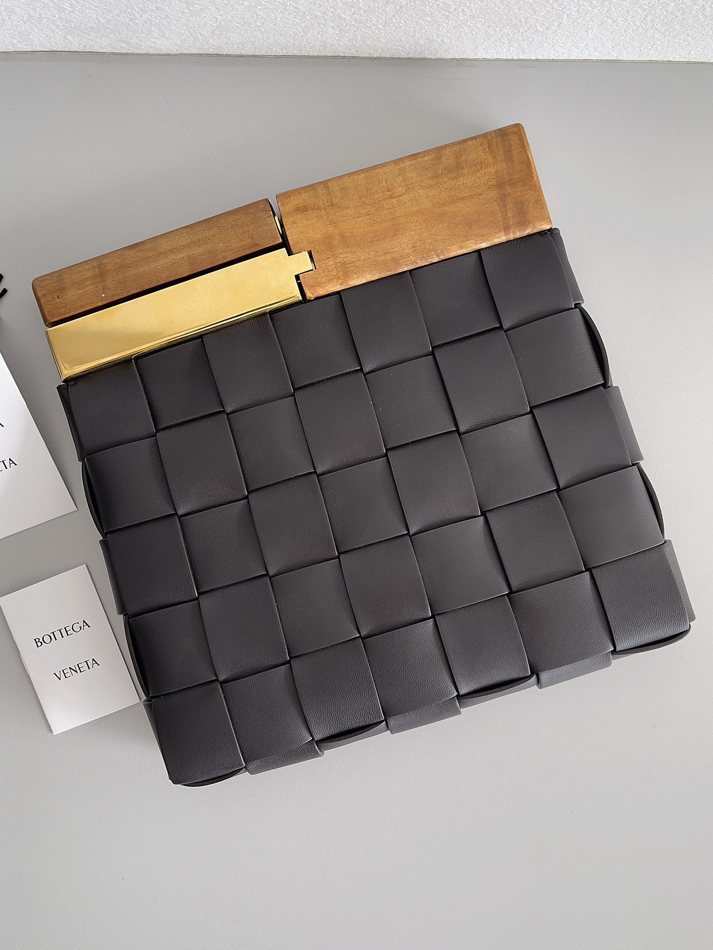 TOP Bottega Veneta BV Woven Sheepskin Bag