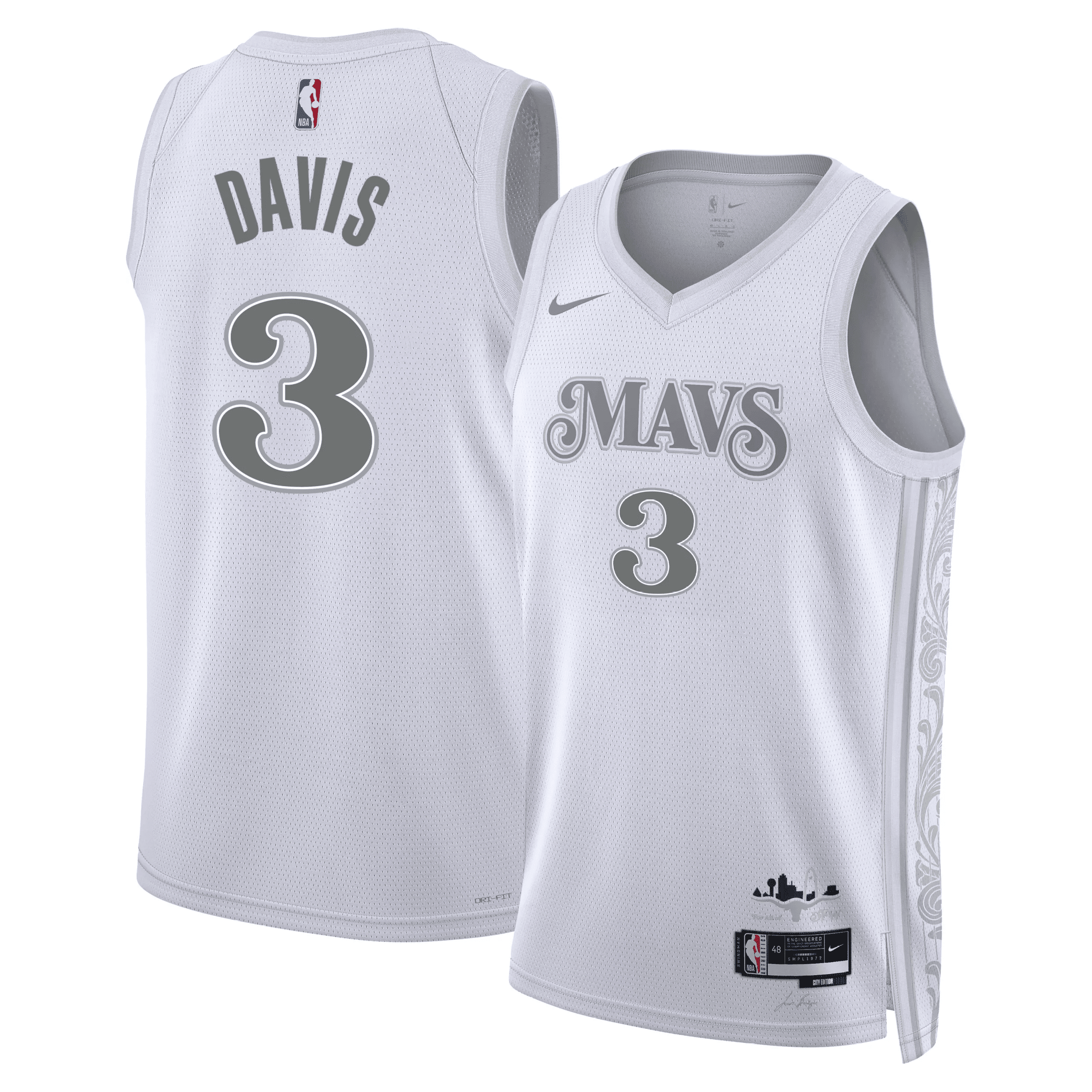 Anthony Davis 3 Dallas Mavericks 2024/25 City Edition Swingman Jersey – White