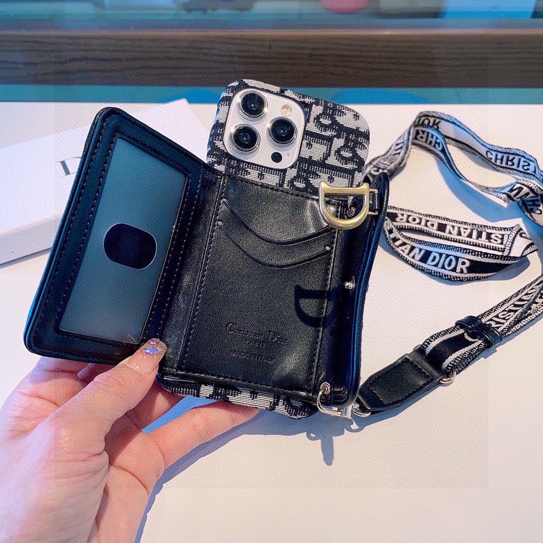 TOP Christian Dior Saddle Card Holder iPhone Case