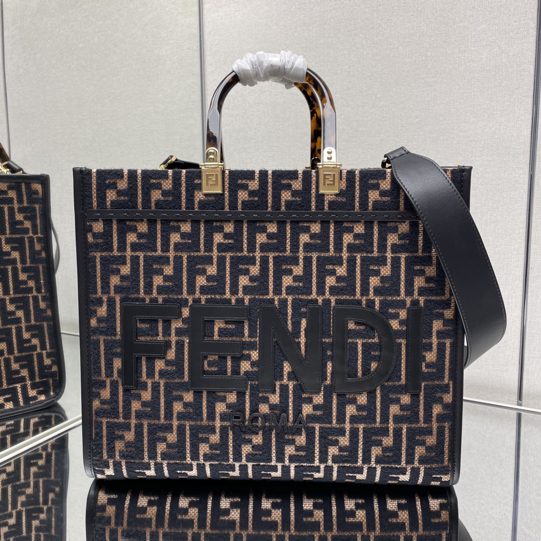 TOP FENDI Braid Sunshine Tote Bags 35x31x17cm - Two Colors