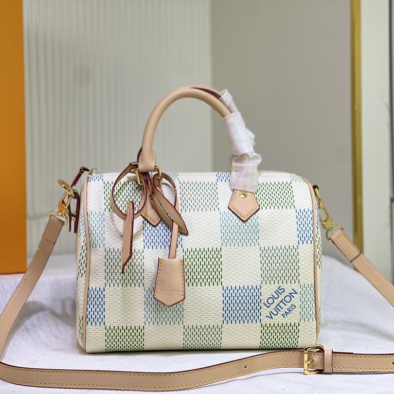 Louis Vuitton LV  Speedy 25 Checkerboard Shoulder Bag Handbag (Replica)