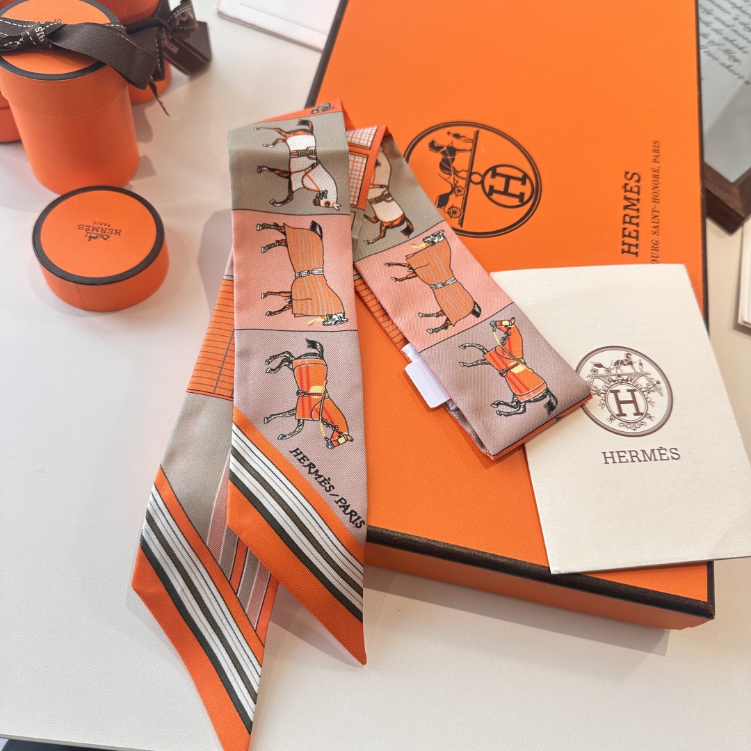 TOP HERMES Twilly Scarf 86 x 5 cm - 3 Colours