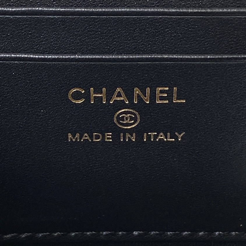 TOP CHANEL Lambskin Makeup Box 17*9.5*8cm - Black