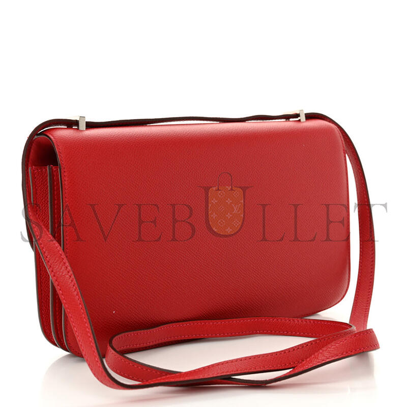 HERMES EPSOM CONSTANCE ELAN 25 ROUGE CASAQUE (25*15*4cm)