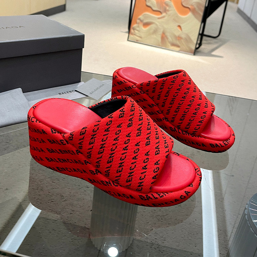 Balenciaga  Chunky Heel Sandals Slide Sandal(Replica)