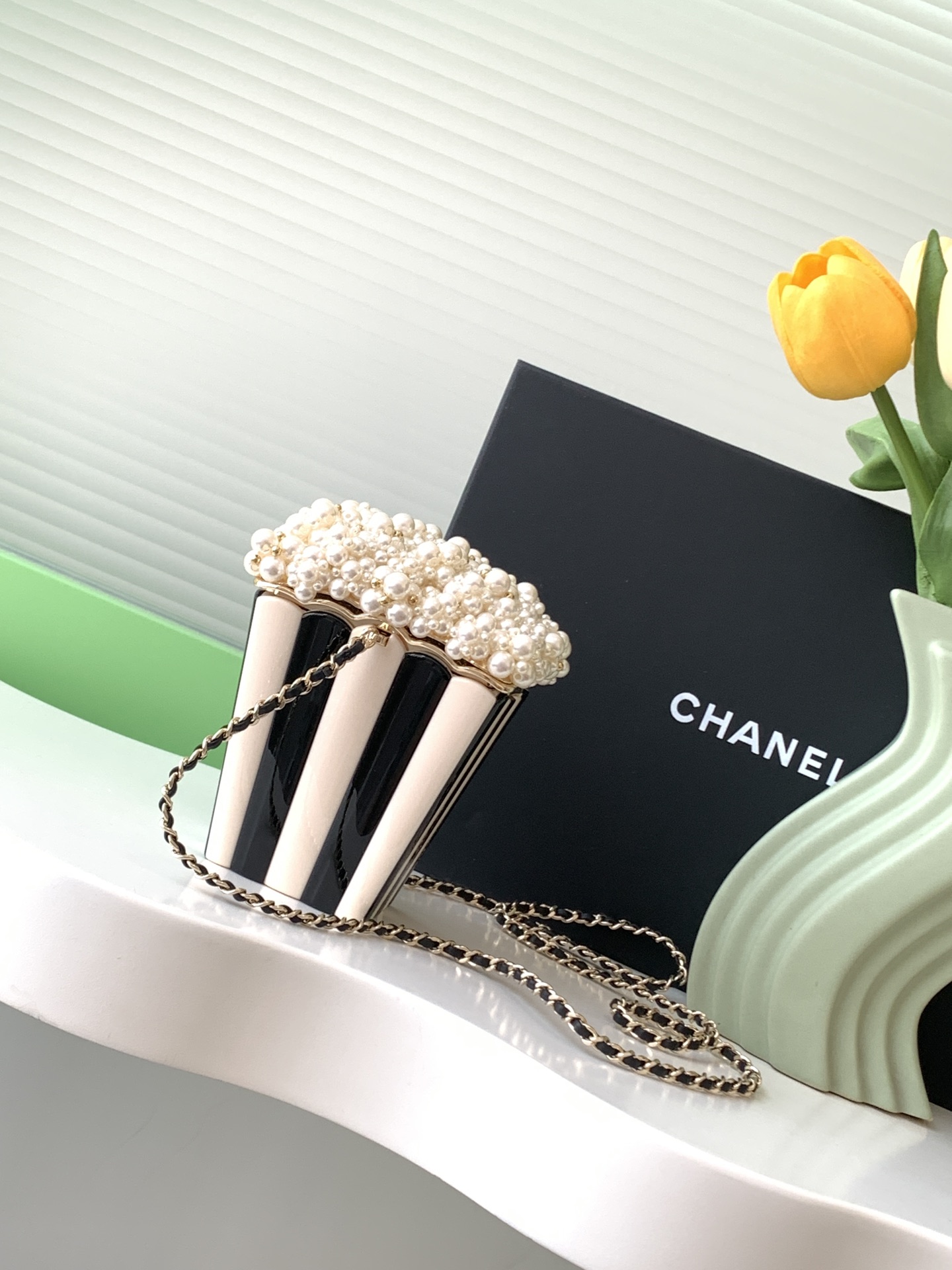 TOP CHANEL Popcorn Minaudiere 11-16-7cm