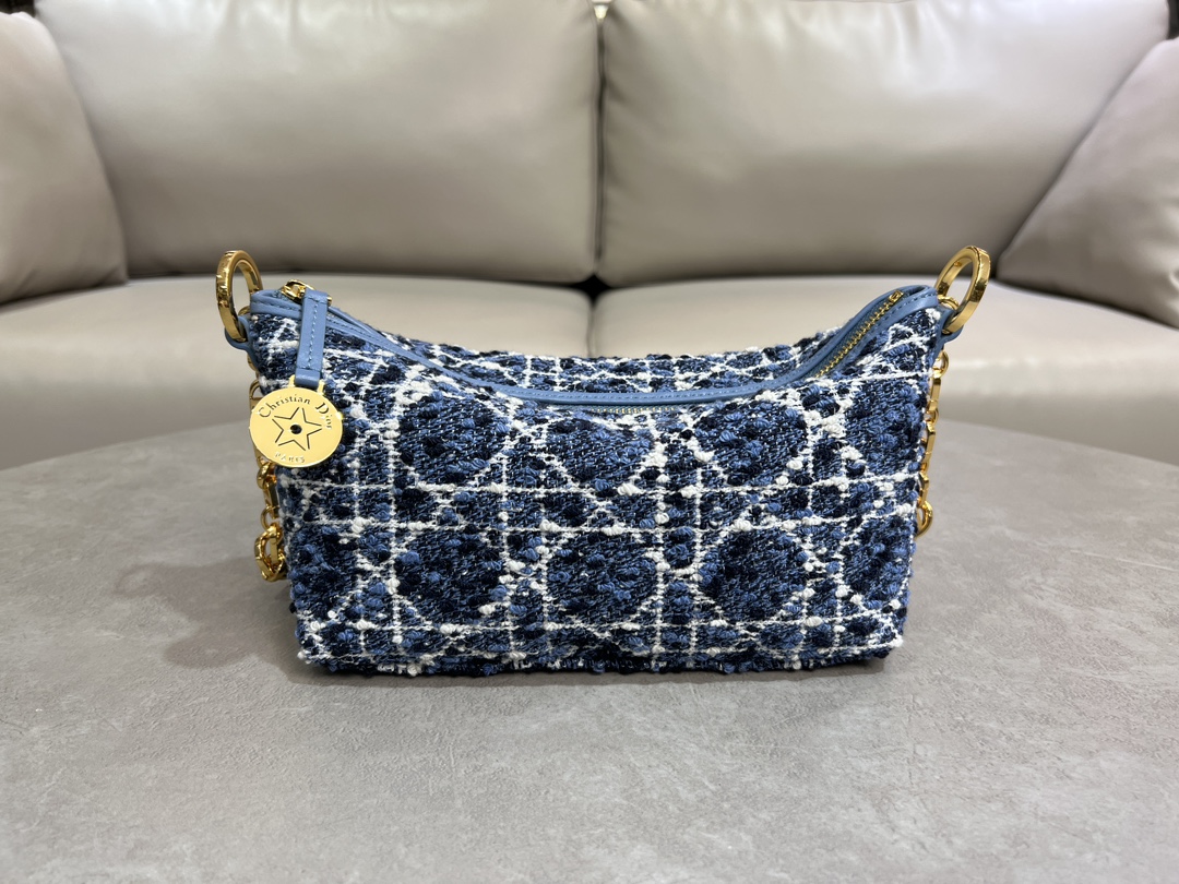 TOP Christian Dior Diorstar Hobo Chain Handbag 28.5*14.5*10cm -2 Colors