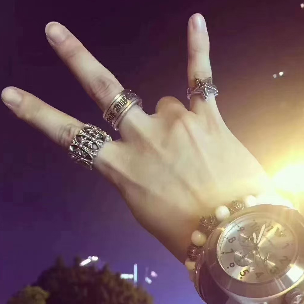 Chrome Hearts Diamond Cemetery Ring