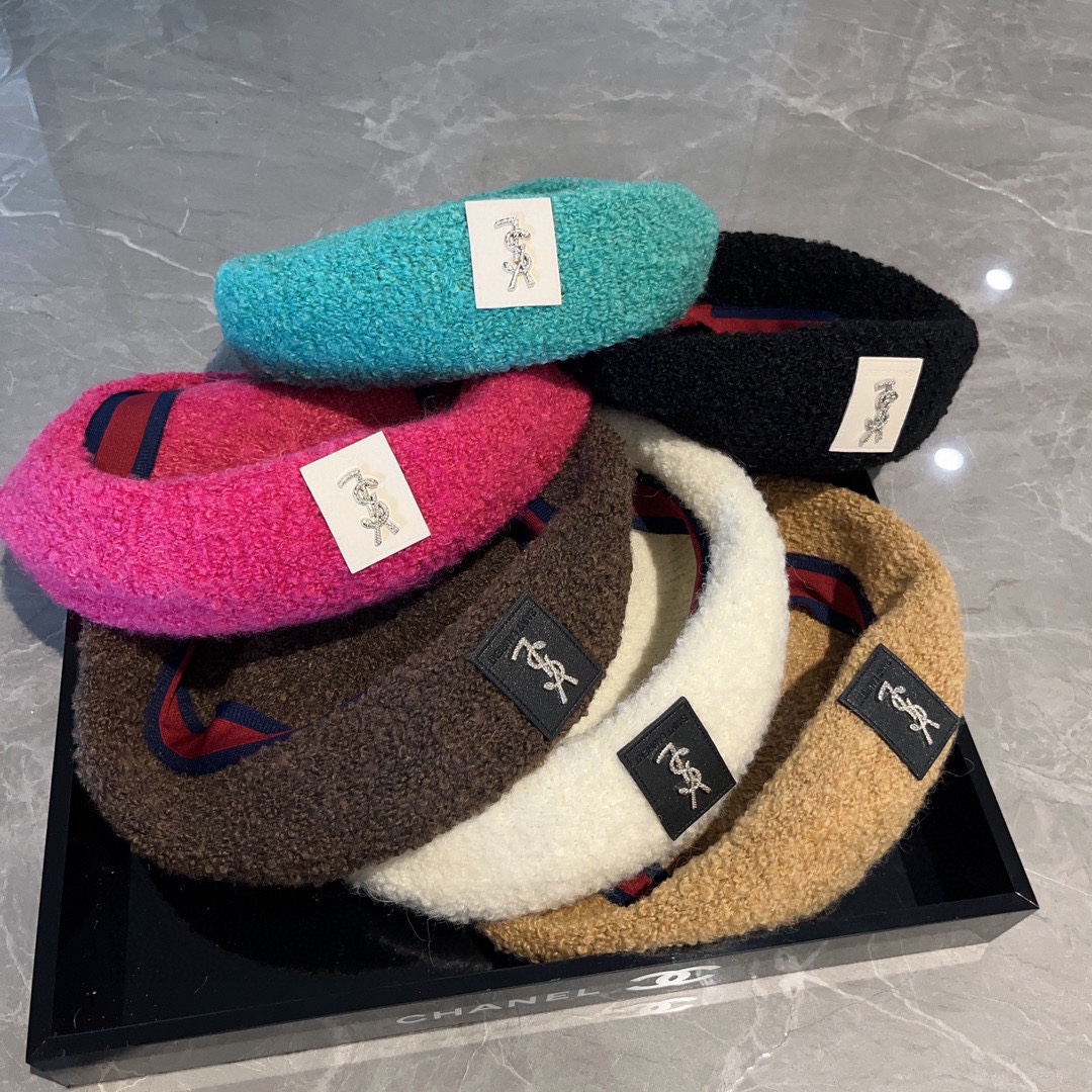 TOP Yves Saint Laurent YSL Corduroy Beret - Six Colors