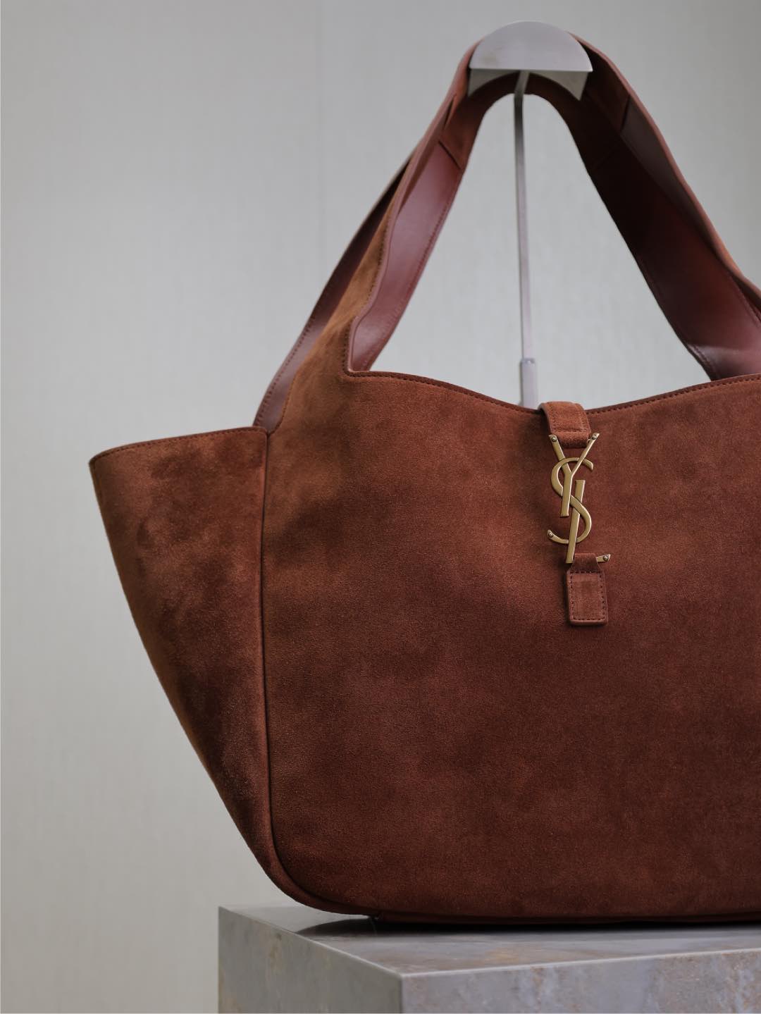 TOP Yves Saint Laurent YSL Bea Hobo Bag 50×28×18cm  - Brown