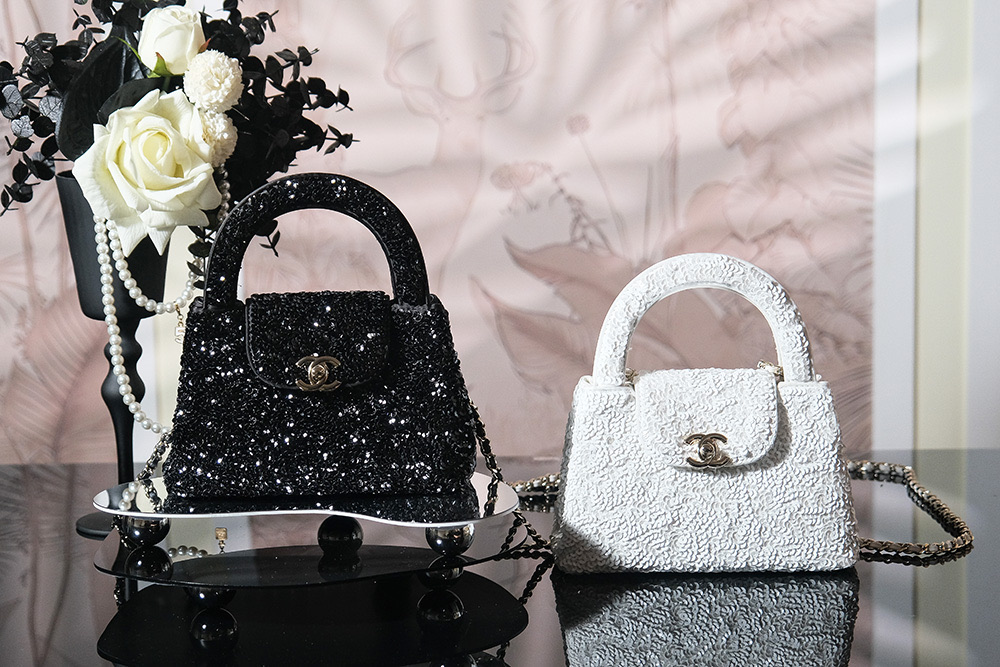 TOP CHANEL Sequins Kelly Chain Bag 13*19*7 cm - GHW - 2 Colors