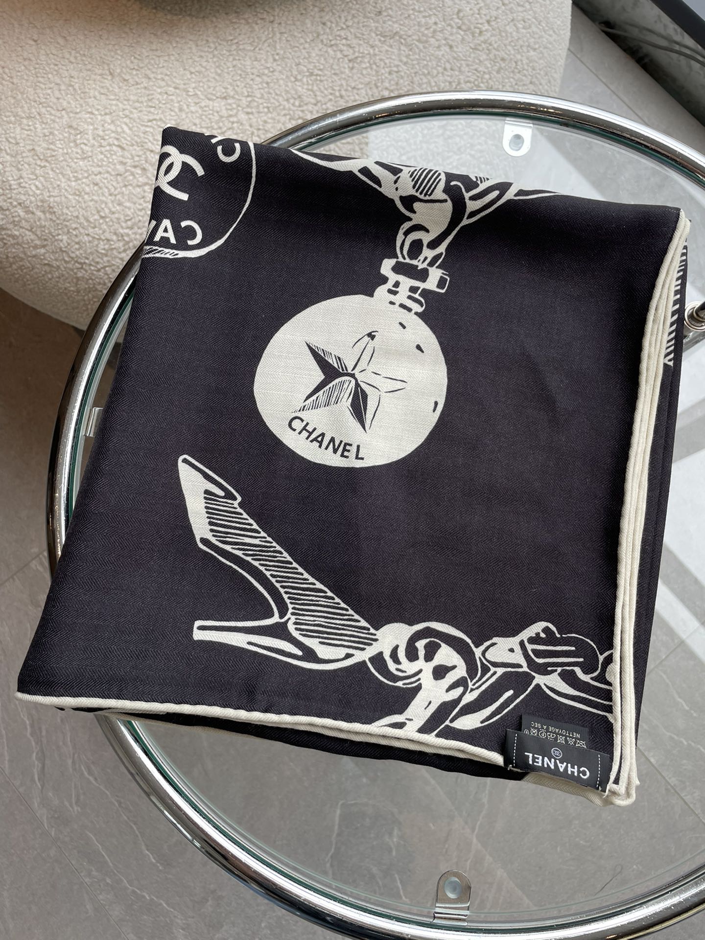 TOP CHANEL Silk Square Scarf 140*140cm - 2 Colors