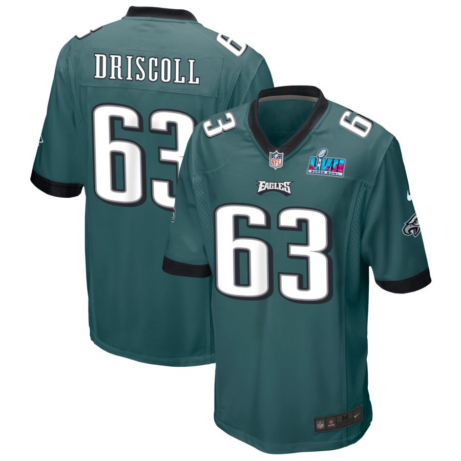 Jack Driscoll Philadelphia Eagles  Super Bowl LVII Game Jersey - Midnight Green