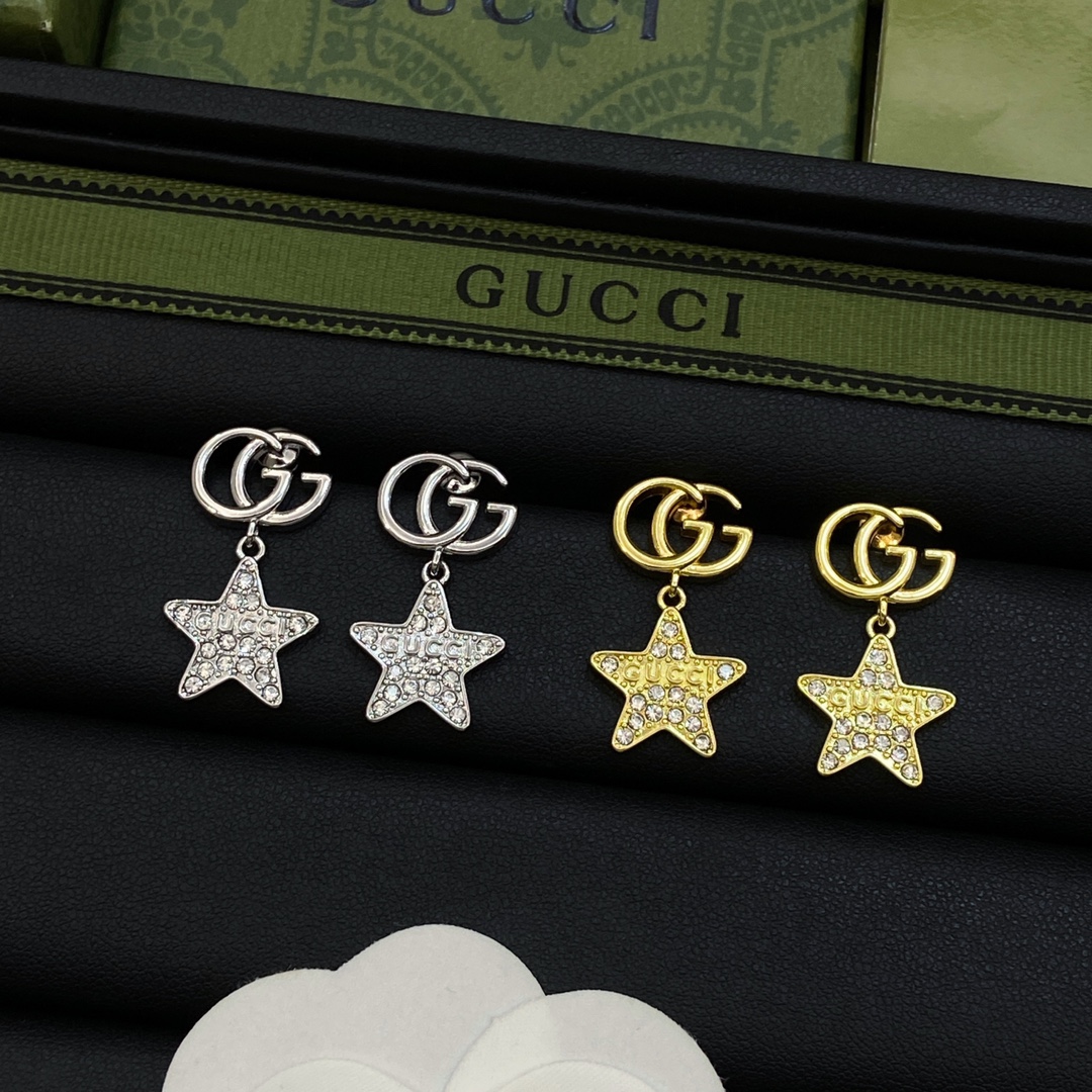 TOP GUCCI Star Earrings - 2 Colour
