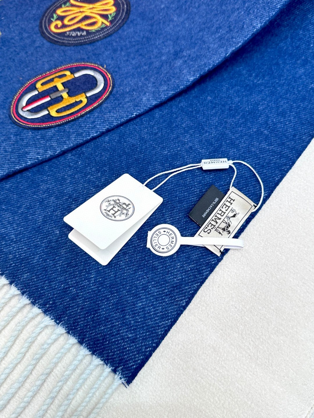 TOP HERMES Tannin  Scarf 25*180cm - Blue