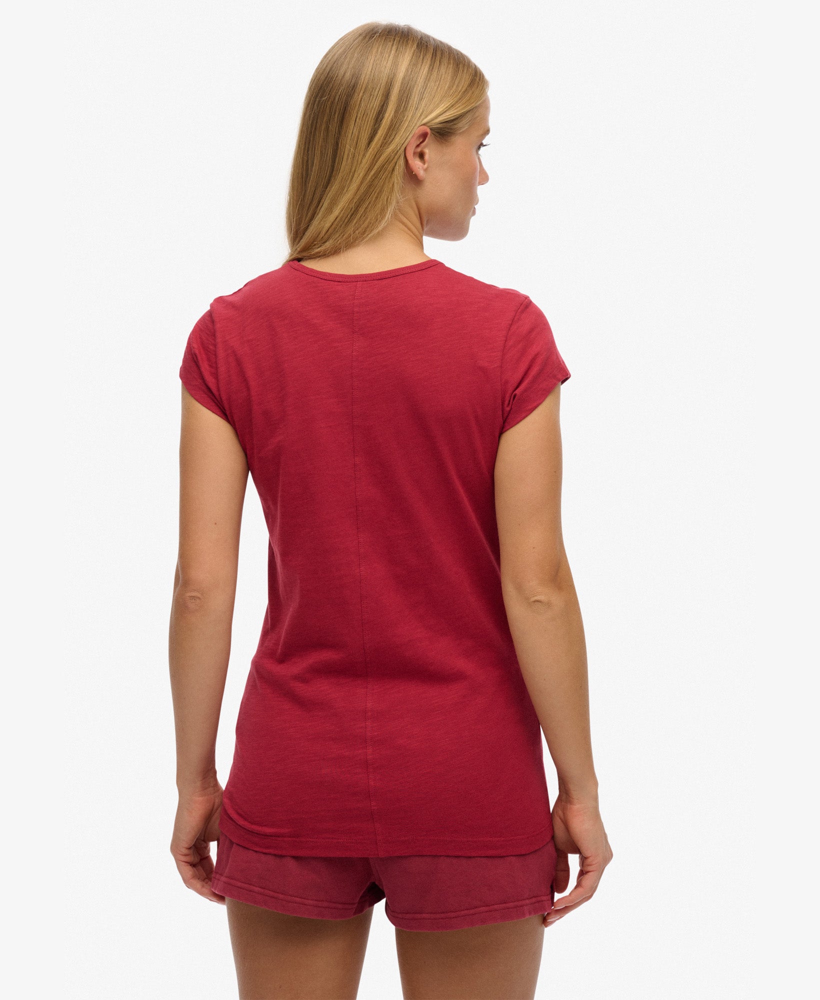 Athletic Essential Slub Tee | Bordeaux Red