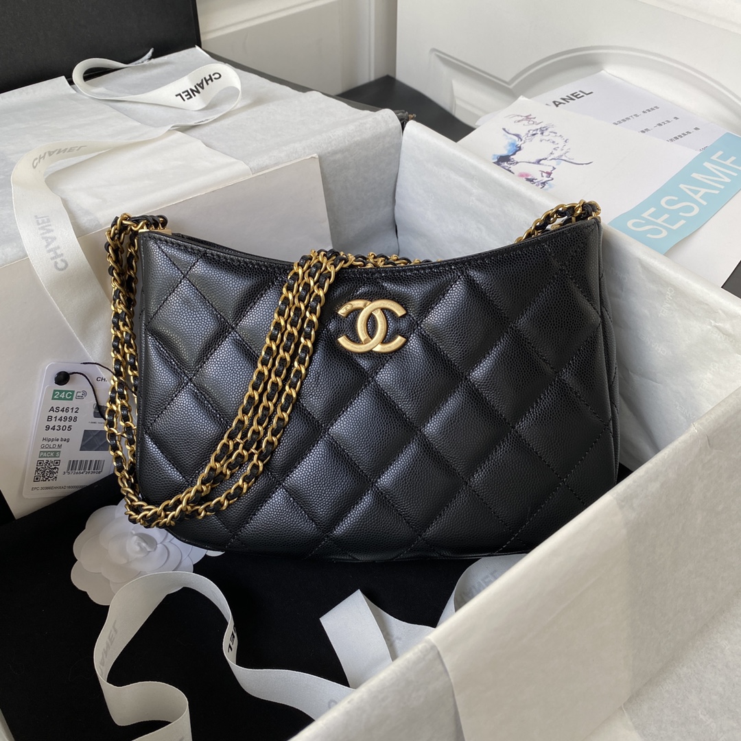 TOP CHANEL Caviar Calfskin 23 Khobo Underarm Bags 23×23X6cm - 5 Colors&GHW
