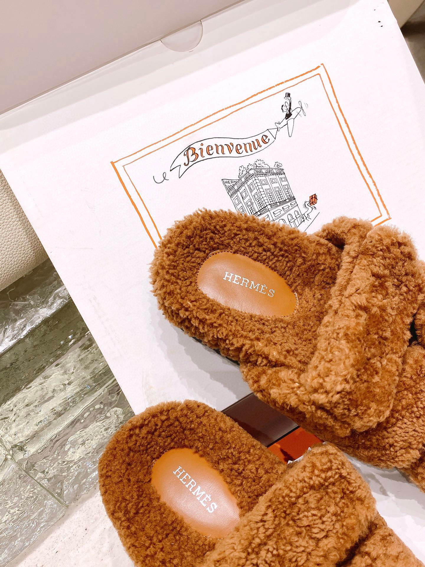 TOP HERMES Chypre Fur Sandal - 10 Colours