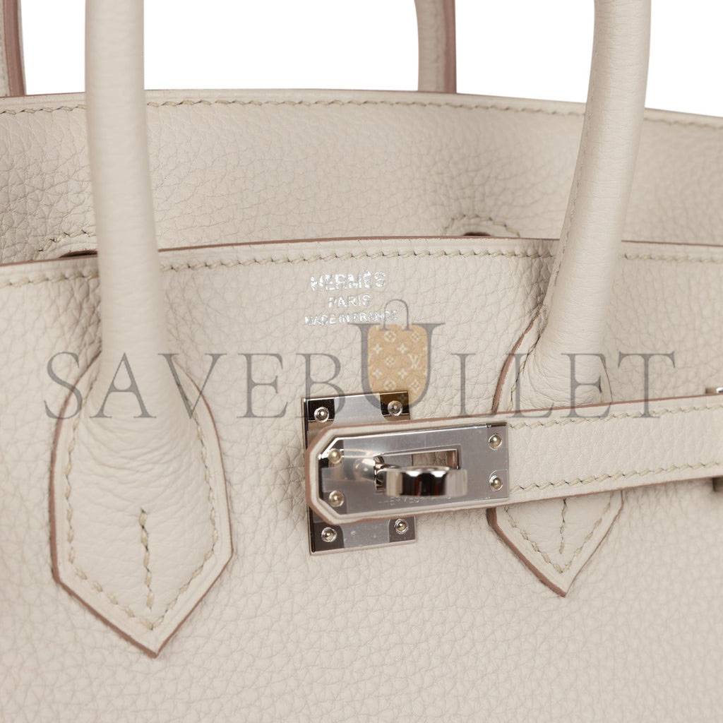 HERMES BIRKIN 25 TOGO PALLADIUM HARDWARE (25*20*13cm)