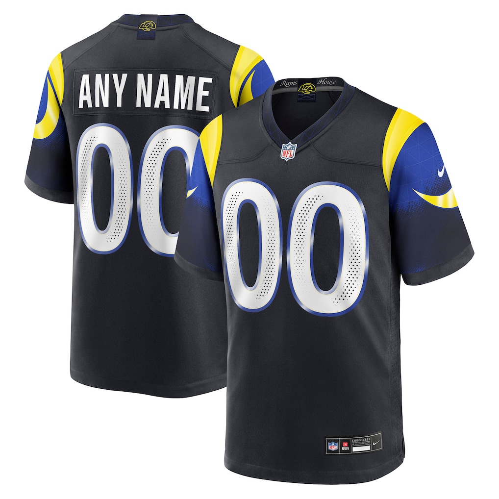 Men's Midnight Blue Los Angeles Rams 2025 Rivalries Collection Custom Game Jersey