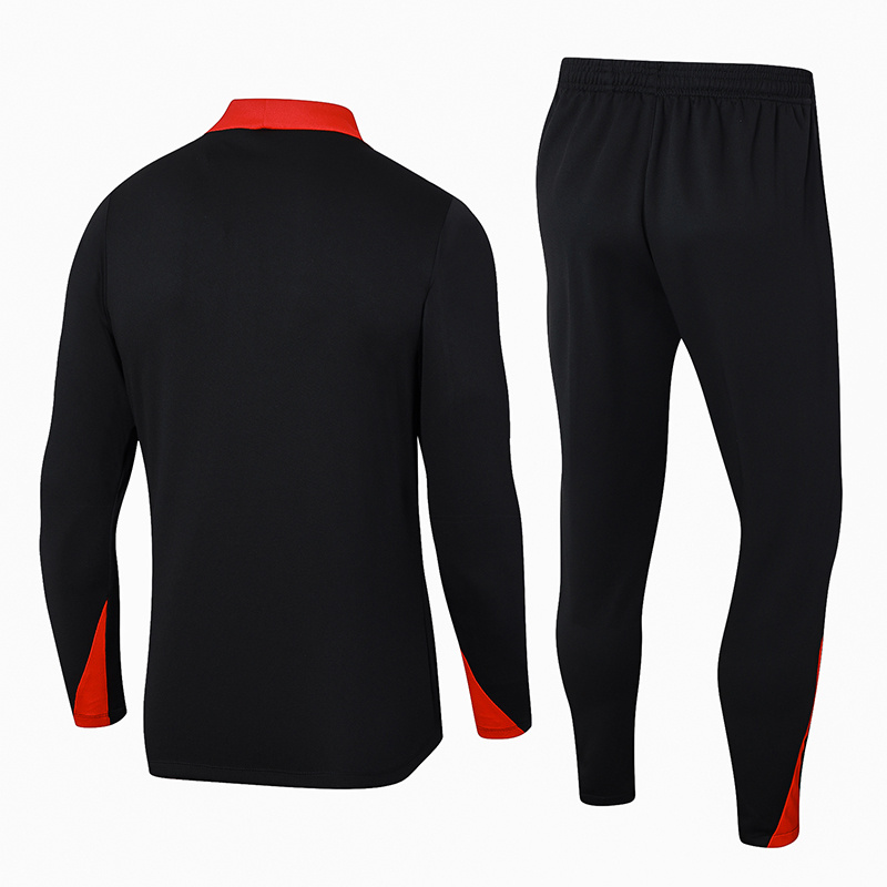 2024-25 Black Portugal Football Half Pull Training Suit