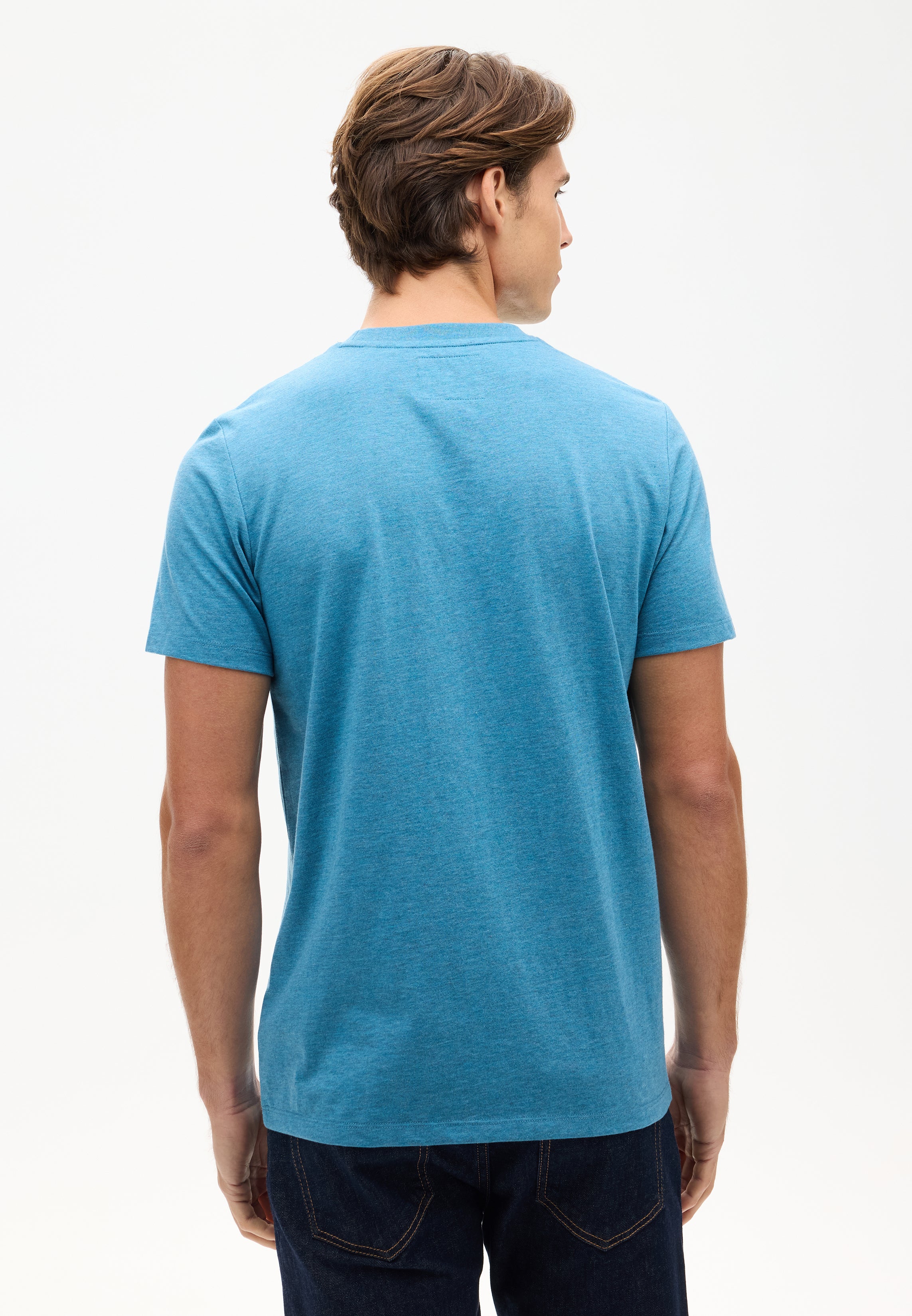 Workwear Embossed Tee | Pottery Blue Marle